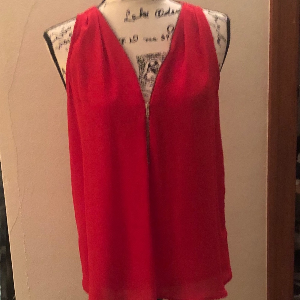 Eight Sixty Zipper Detail Sleeveless Top